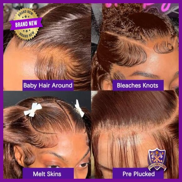 32 Inch Human Hair Lace Front Wig 200 Density Straight Pre Plucked main image 5